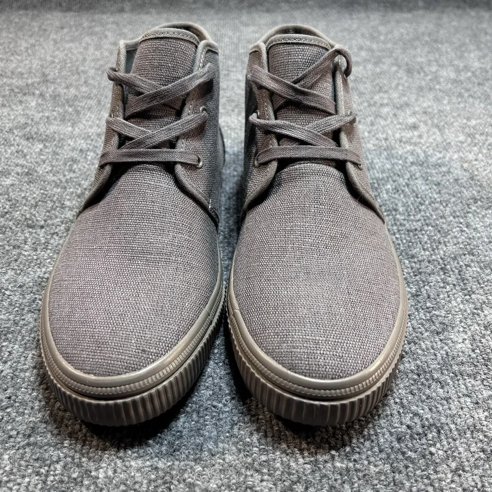 TOMS Carlo Mid Terrain Lace Up 9.5 Mens Grey Sneakers Casual Shoes - Picture 2 of 9